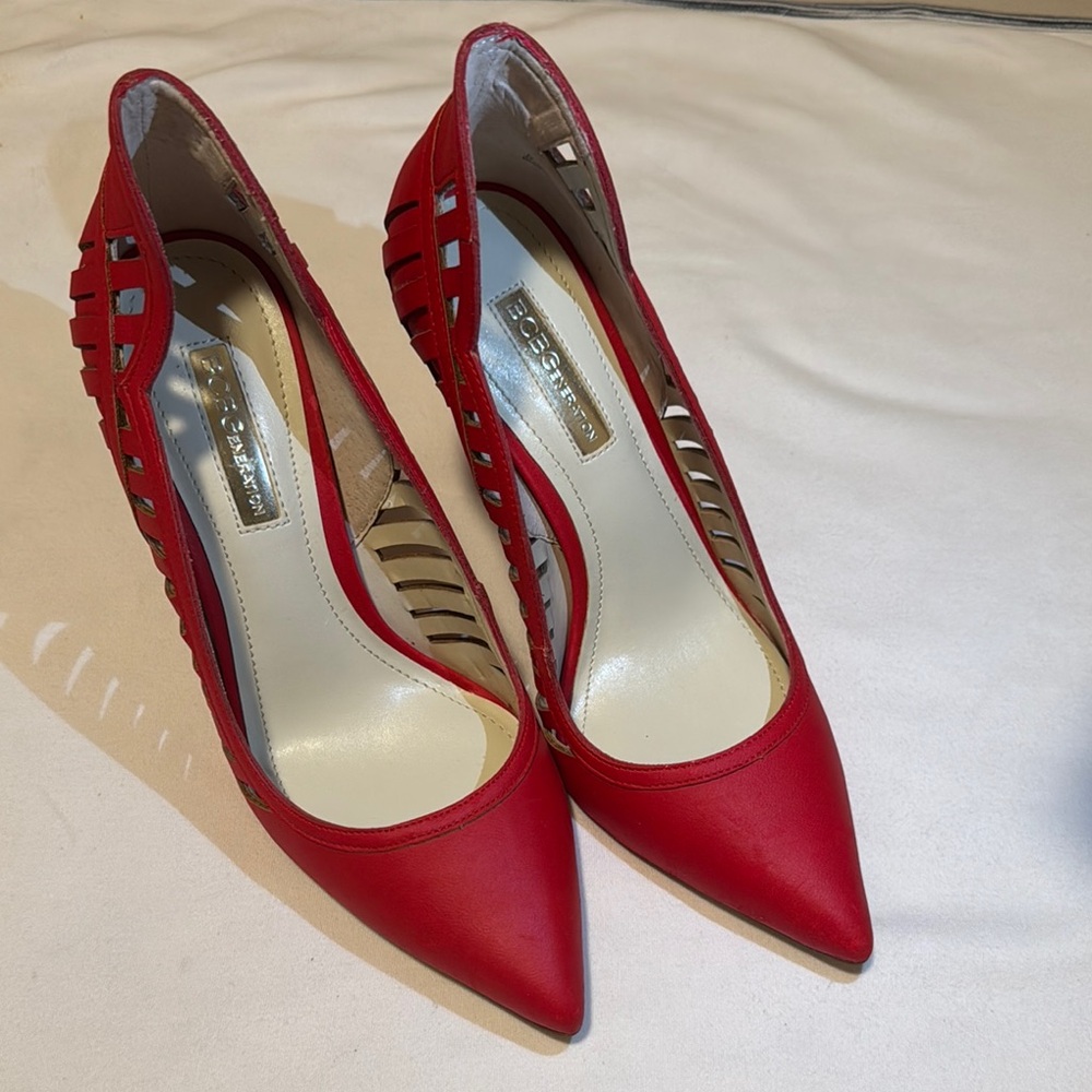 BCBGeneration Red Patent Leather Stiletto Heels